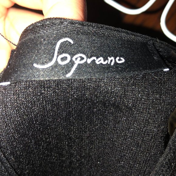 Soprano Black Formal Sleeveless Peplum Top - Picture 3 of 3